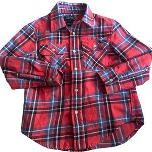 Toddler Boy Polo Ralph Lauren Flannel‎ Shirt size 4 4T